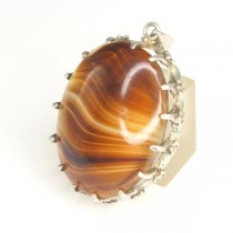 impozant pandant " Faux Amber " , din argint. atelier Greeg. Danemarca